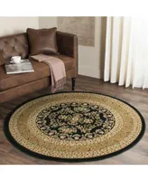 Safavieh Lyndhurst LNH331 Black and Tan 5'3" x 5'3" Round Area Rug