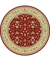 Safavieh Lyndhurst LNH312 Red and Ivory 8' x 8' Round Area Rug