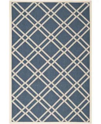 Safavieh Courtyard CY6923 Navy and Beige 5'3" x 7'7" Sisal Weave Outdoor Area Rug