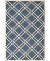 Safavieh Courtyard CY6923 Navy and Beige 5'3" x 7'7" Sisal Weave Outdoor Area Rug