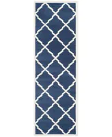 Safavieh Amherst AMT421 Navy and Beige 2'3" x 7' Runner Area Rug