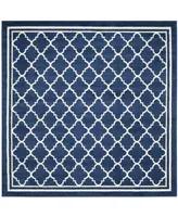 Safavieh Amherst AMT422 Navy and Beige 7' x 7' Square Area Rug