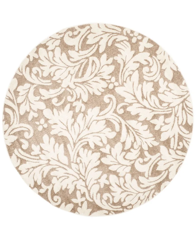 Safavieh Amherst AMT425 Wheat and Beige 7' x 7' Round Area Rug