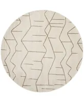 Safavieh Amherst AMT429 Ivory and Gray 7' x 7' Round Area Rug