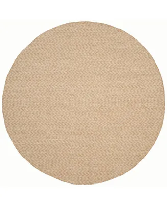 Safavieh Courtyard CY8022 Natural and Cream 6'7" x 6'7" Sisal Weave Round Outdoor Area Rug
