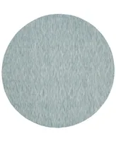 Safavieh Courtyard CY8522 Aqua 6'7" x 6'7" Round Outdoor Area Rug