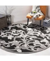 Safavieh Amherst AMT428 Anthracite and Light Gray 7' x 7' Round Area Rug