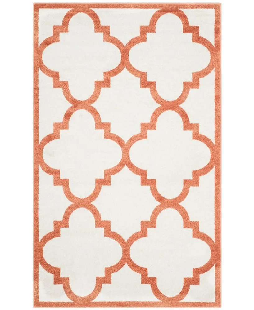 Safavieh Amherst AMT423 Beige and Orange 5' x 8' Area Rug