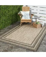 Safavieh Courtyard CY8475 Natural and Black 5'3" x 7'7" Outdoor Area Rug
