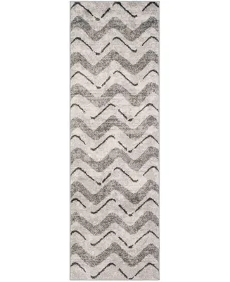 Safavieh Adirondack 121 Silver and Charcoal 2'6" x 8' Runner Area Rug