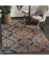 Safavieh Evoke EVK230 Blue and Orange 5'1" x 7'6" Area Rug