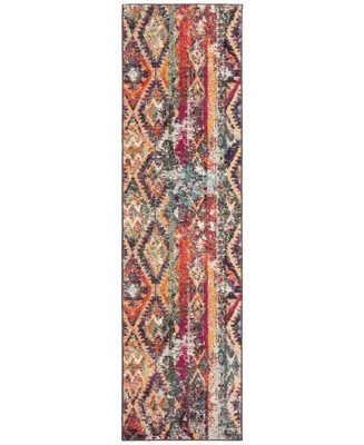 Safavieh Monaco MNC264 Purple and Orange 2'2" x 8' Runner Area Rug