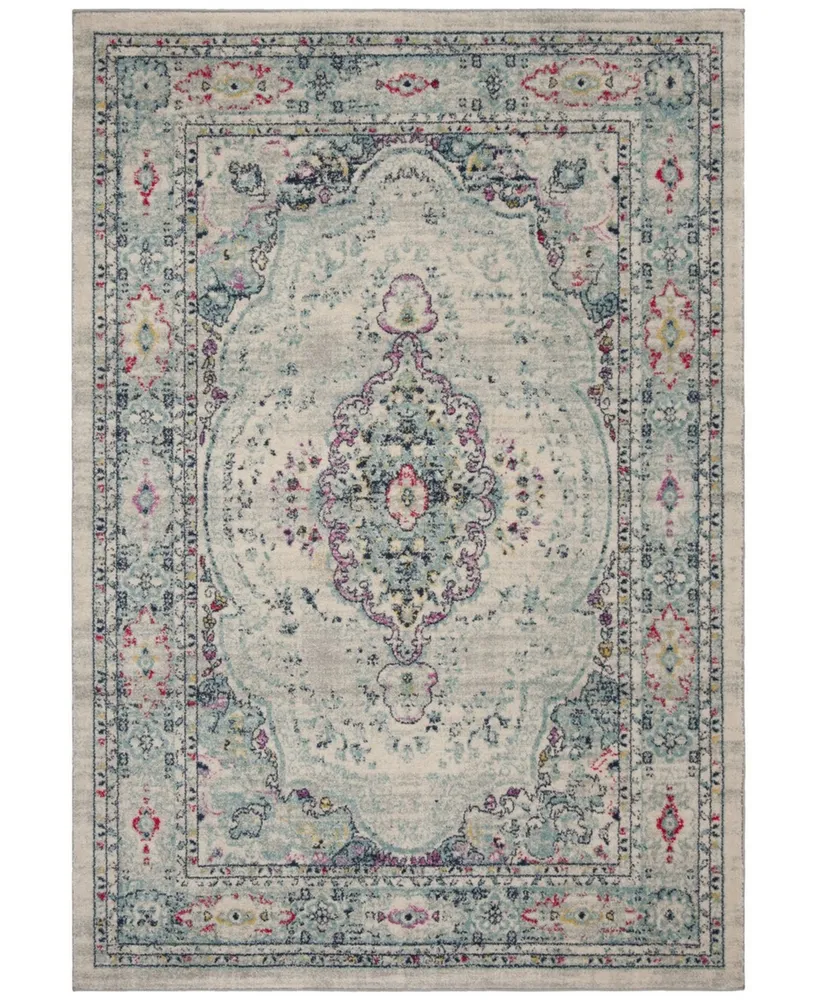 Safavieh Madison MAD926 Light Gray and Fuchsia 5'3" x 7'6" Area Rug