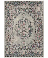 Safavieh Madison MAD931 Light Gray and Fuchsia 5'3" x 7'6" Area Rug