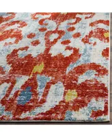 Safavieh Watercolor WTC622 Brick and Light Blue 5'3" x 7'6" Area Rug