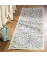 Safavieh Brentwood BNT870 Light Grey and Blue 2' x 8' Runner Area Rug