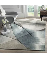 Safavieh Hollywood HLW715 Gray and Teal 5'3" x 7'6" Area Rug