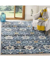 Safavieh Amsterdam Blue and Creme 5'1" x 7'6" Outdoor Area Rug