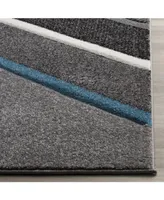 Safavieh Hollywood HLW711 Gray and Teal 5'3" x 7'6" Area Rug