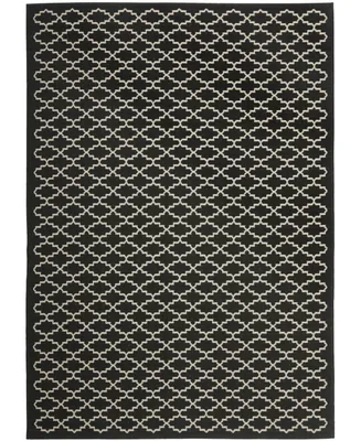 Safavieh Courtyard CY6919 Black and Beige 5'3" x 7'7" Outdoor Area Rug