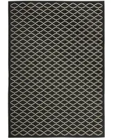 Safavieh Courtyard CY6919 Black and Beige 5'3" x 7'7" Outdoor Area Rug