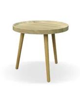 Marquette Traditional Faux Wood Side Table