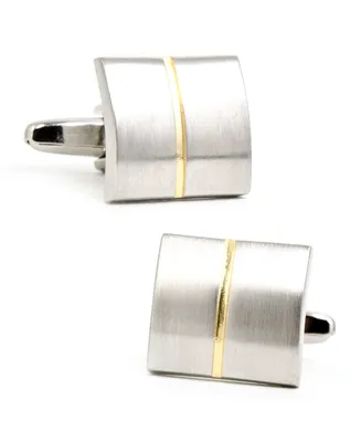 Divided Two Tone Square Cufflinks