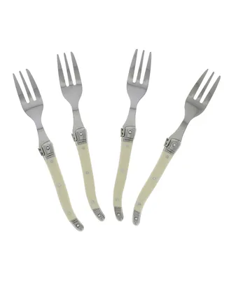 French Home Laguiole Faux Ivory Cake Forks, Set of 4