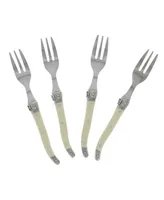 French Home Laguiole Faux Ivory Cake Forks, Set of 4