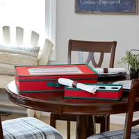 Household Essentials Holiday China Storage Tabletop Set Chest