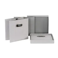 Household Essentials 2-Pc. Silver Storage Box Set