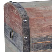 Household Essentials Set of 2 Weathered Wooden Storage Trunks