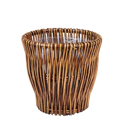 Household Essentials Small Reed Willow Waste Basket