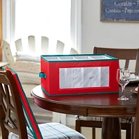 Household Essentials Holiday Stemware Balloon Wine Glass Storage Box