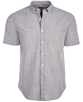 Club Room Men's Texture Check Stretch Cotton Shirt