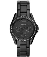 Fossil Women's Riley Black Stainless Steel Bracelet Watch 38mm