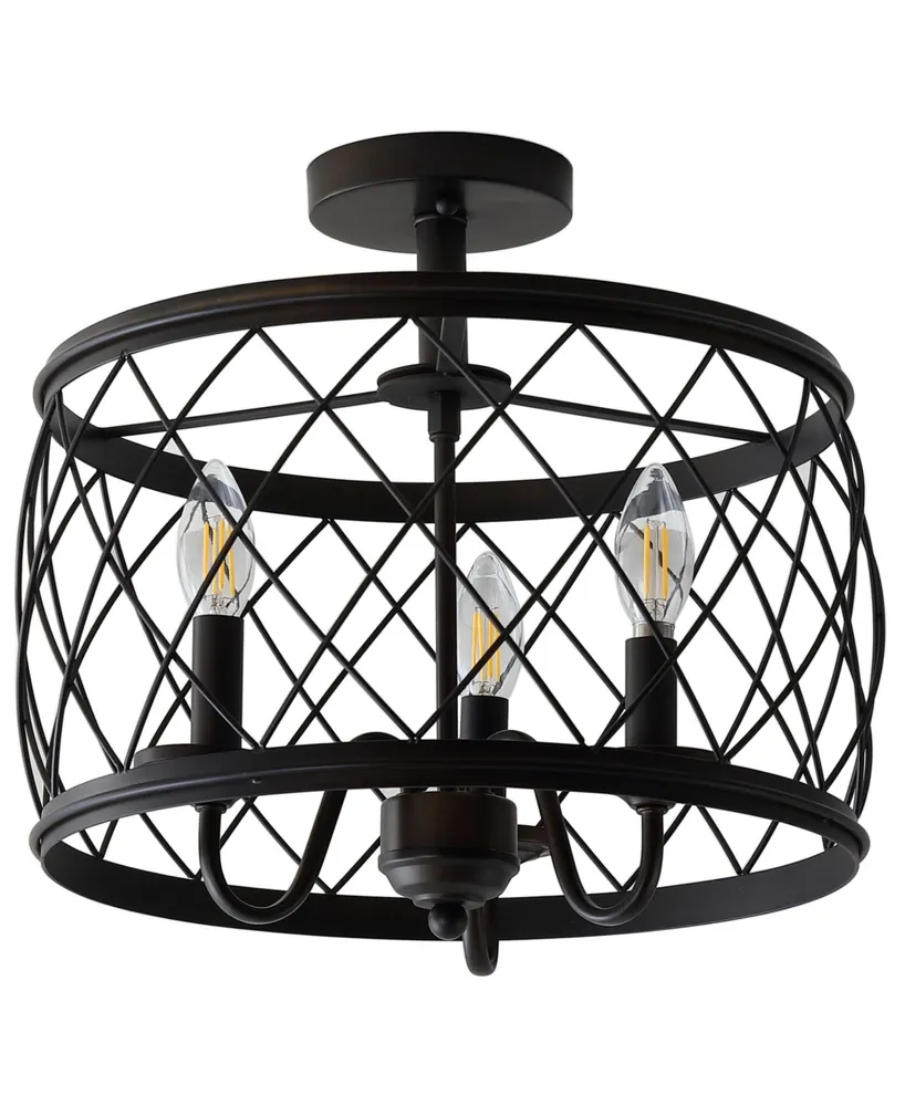 Jonathan Y Eleanor 3-Light Metal Led Semi Flush Mount Ceiling Light