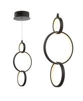 Jonathan Y Loop Adjustable Integrated Led Metal Ring Pendant