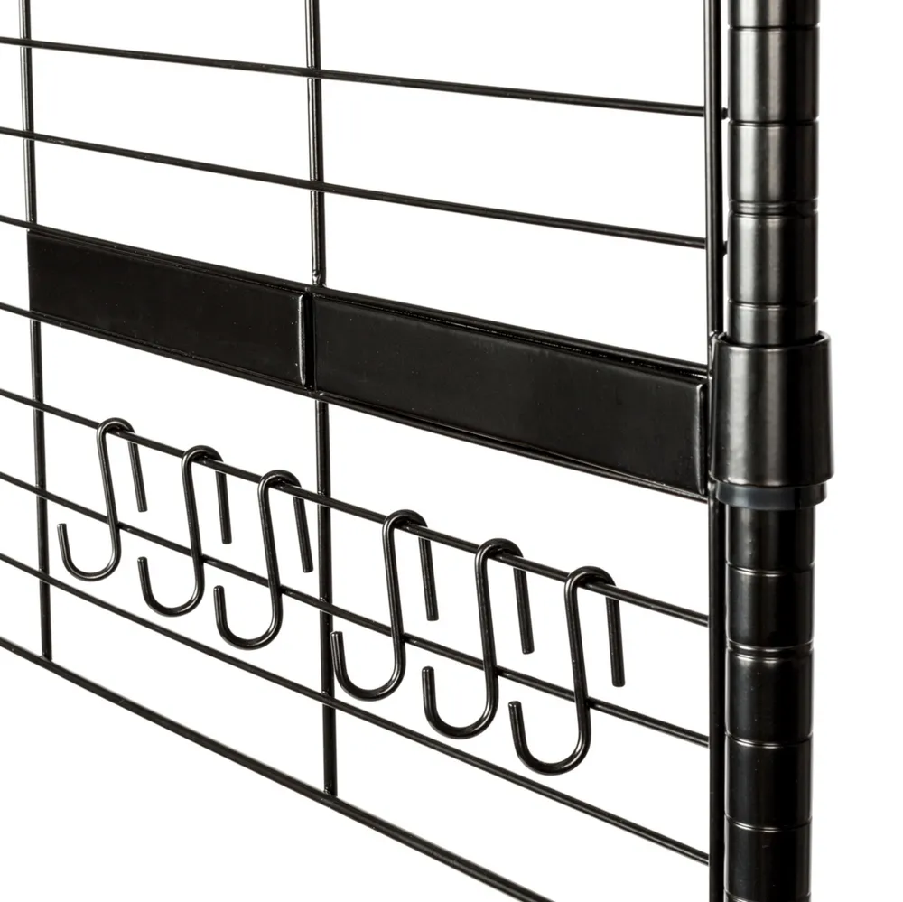 Honey Can Do 65" Bakers Rack with Cutting Board & Hanging Storage