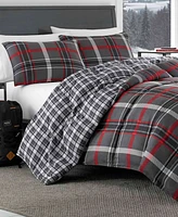Eddie Bauer Willow Plaid Microsuede Reversible Comforter Set