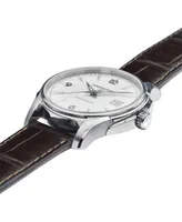 Hamilton Men's Swiss Automatic Jazzmaster Viewmatic Brown Leather Strap Watch 40mm H32515555