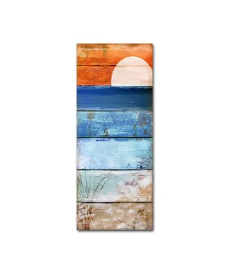 Color Bakery 'Beach Moonrise Ii' Canvas Art - 10" x 24" x 2"
