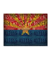 Design Turnpike 'Arizona State Flag License Plates' Canvas Art - 47" x 35" x 2"