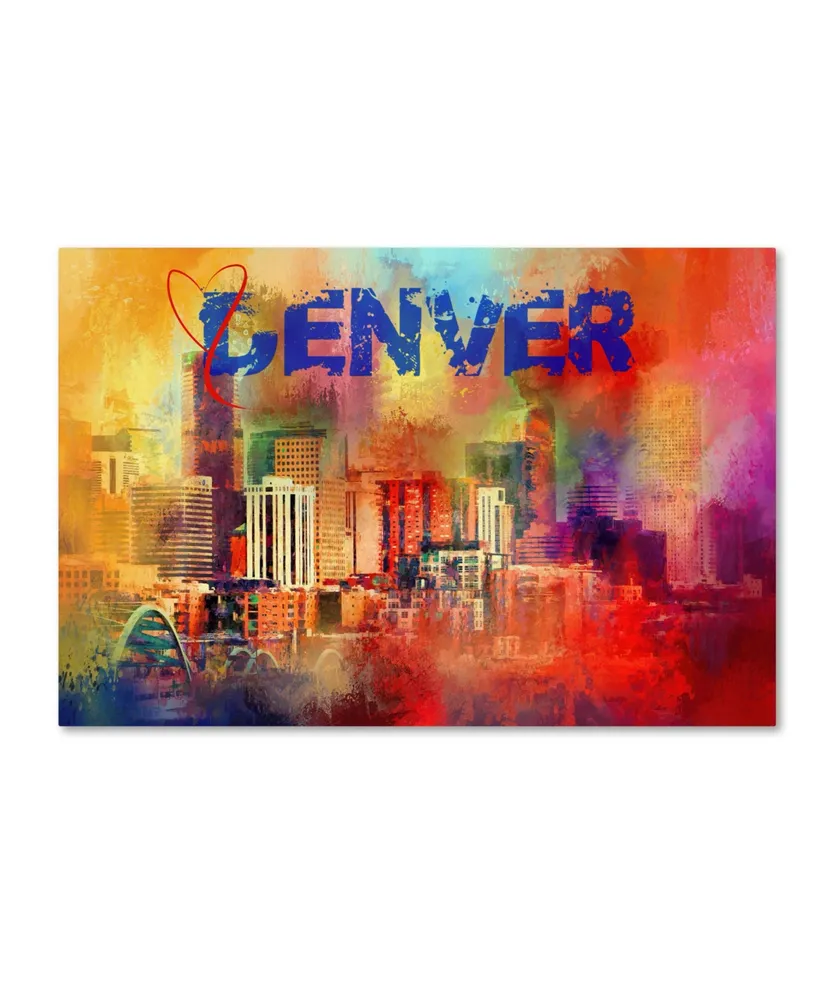 Jai Johnson 'Sending Love To Denver' Canvas Art - 19" x 12" x 2"