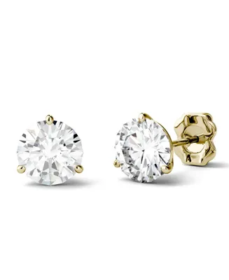 Moissanite Martini Stud Earrings (3 ct. t.w. Diamond Equivalent) in 14k white or yellow gold