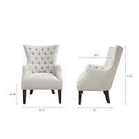 Madison Park Hannah Button Tufted Wing Accent Chair