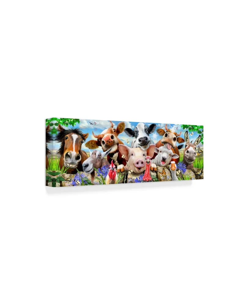 Howard Robinson 'Goofy Farm Portrait' Canvas Art - 24" x 8" x 2"