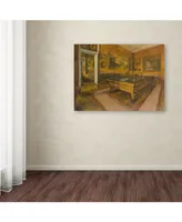 Degas 'Billiard Room At Menilhubert' Canvas Art - 32" x 24" x 2"