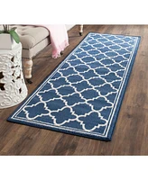 Safavieh Amherst AMT422 Navy and Beige 2'3" x 7' Runner Area Rug