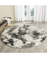 Safavieh Retro RET2141 Cream and Gray 6' x 6' Round Area Rug